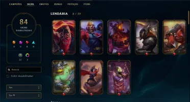 CONTA PRATA IV - LVL 42 - 136 Campeões - 84 skins