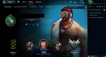 CONTA PRATA IV - LVL 42 - 136 Campeões - 84 skins