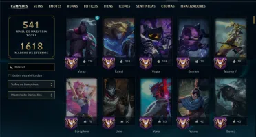 Bronze 4 com TODOS os Champs e 283 Skins +6 Prestigios