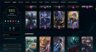 Bronze 4 com TODOS os Champs e 283 Skins +6 Prestigios