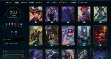 Bronze 4 com TODOS os Champs e 283 Skins +6 Prestigios