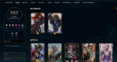 Bronze 4 com TODOS os Champs e 283 Skins +6 Prestigios