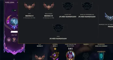 Bronze 4 com TODOS os Champs e 283 Skins +6 Prestigios
