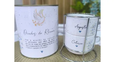 Torre com 2 Xícaras Personalizadas