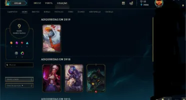 Vendo conta de LOL - LVL 49 com 9 skins