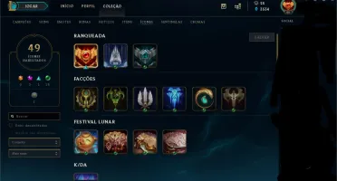 Vendo conta de LOL - LVL 49 com 9 skins
