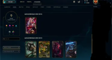 Vendo conta de LOL - LVL 49 com 9 skins