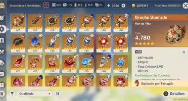 Conta Genshin 12 Personage 5* - 5 armas 5* - Quase todos 4*