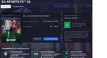 CONTA EA FC 26 - Edição ultimate com time UT montado