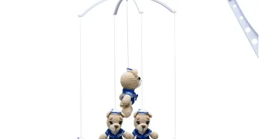 Móbile Urso Marinheiro em Amigurumi