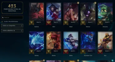 CONTA PLATINA LOL S9 TODOS CAMPEOES