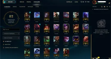 Conta de Gold 5, MMR normal, Honra 2, 54 Champs, Varias Skin