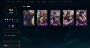 Diamante 1 com TODOS os Champs e 84 Skins ( 75 PDL )