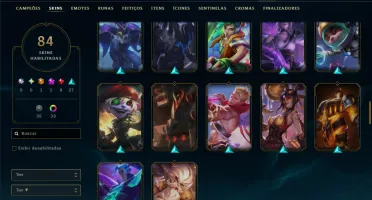 Diamante 1 com TODOS os Champs e 84 Skins ( 75 PDL )