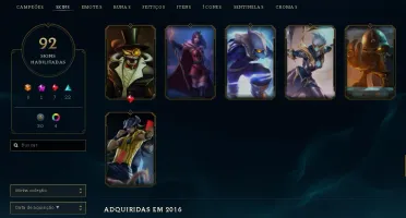 conta lol Skin e icones de 2013 (raros e full champ)