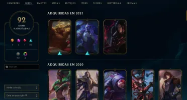 conta lol Skin e icones de 2013 (raros e full champ)