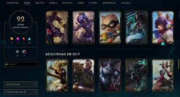 conta lol Skin e icones de 2013 (raros e full champ)