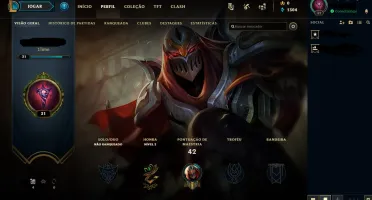 Vendo conta lvl 31 unranked(Ja foi gold em 2018)