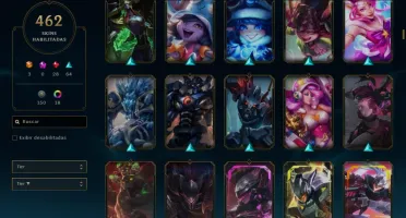 Conta league of legends 462 skins
