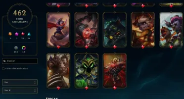 Conta league of legends 462 skins