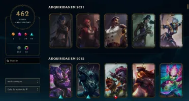 Conta league of legends 462 skins