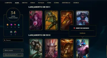 Conta Platina IV com 34 skins habilitadas + de 80 campeões