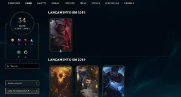 Conta Platina IV com 34 skins habilitadas + de 80 campeões