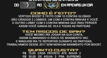 Boost De Patente CS:GO - R$15 por patente ate águia 2