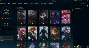 Conta lol 270 skins +9 skins prestígio(leva email original)
