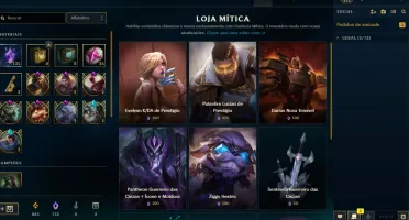 Conta lol 270 skins +9 skins prestígio(leva email original)