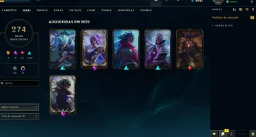 Conta lol 270 skins +9 skins prestígio(leva email original)