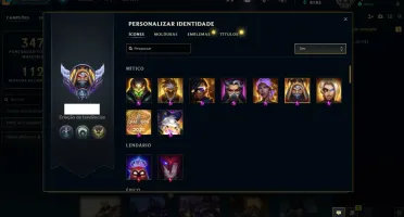 Conta lol 270 skins +9 skins prestígio(leva email original)