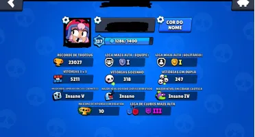 53 brawlers no total + 165 gemas / 23 mil troféus