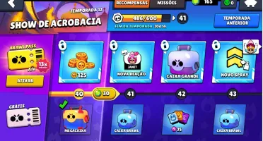 53 brawlers no total + 165 gemas / 23 mil troféus