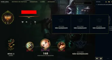 CONTA UNRANKED COM 34 CAMPEÕES!!