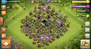 CONTA CLASH OF CLANS CV9 98% FULL