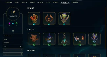 Conta Platina, Honra 4, 268 skins, incluindo ultimate.