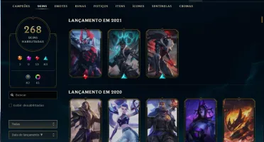 Conta Platina, Honra 4, 268 skins, incluindo ultimate.