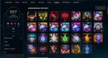 Conta Platina, Honra 4, 268 skins, incluindo ultimate.