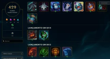 Conta do Lol, Dima 2, ex-mestre 450+ Skins