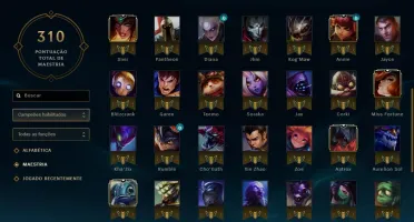 Conta: Ouro V / LvL 100/ / 77 Campeões / 21 Skins / Etc..