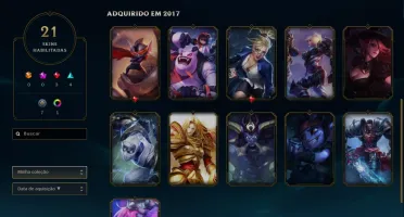 Conta: Ouro V / LvL 100/ / 77 Campeões / 21 Skins / Etc..