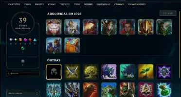 Unranked com 40 CHamps e 3 Skins