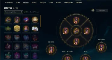 Conta Unranked (ex Platina) com 35 Champs e 6 Skins