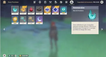 CONTA AR40 COM DILUC/GANYU 5* + ARMA 5* ORGULHO CELESTIAL