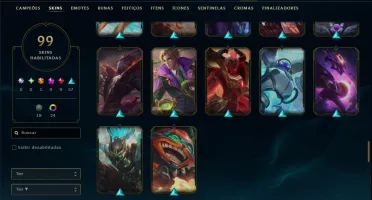 Ouro 2 com 100 Champs e 99 Skins ( MAIN ADC )