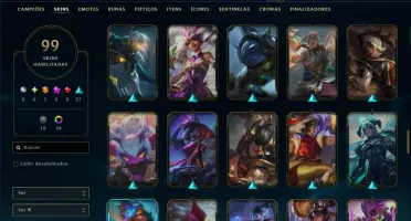 Ouro 2 com 100 Champs e 99 Skins ( MAIN ADC )