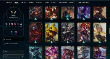 Ouro 2 com 100 Champs e 99 Skins ( MAIN ADC )