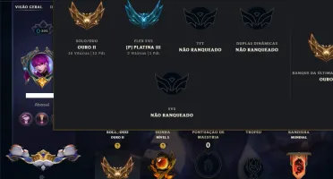 Ouro 2 com 100 Champs e 99 Skins ( MAIN ADC )