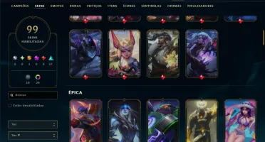 Ouro 2 com 100 Champs e 99 Skins ( MAIN ADC )